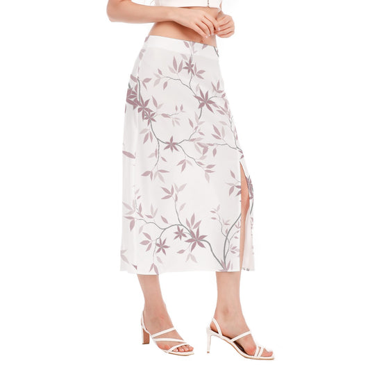 All-Over Print Women's High Slit Long Skirt