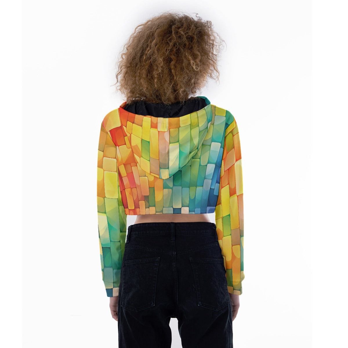 All-Over Print Women's Crop Top Hoodie