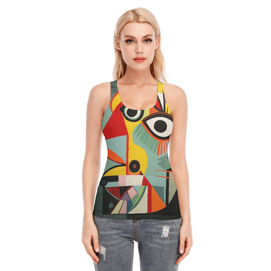 All-Over Print Women's Racer Vest | 190GSM Cotton