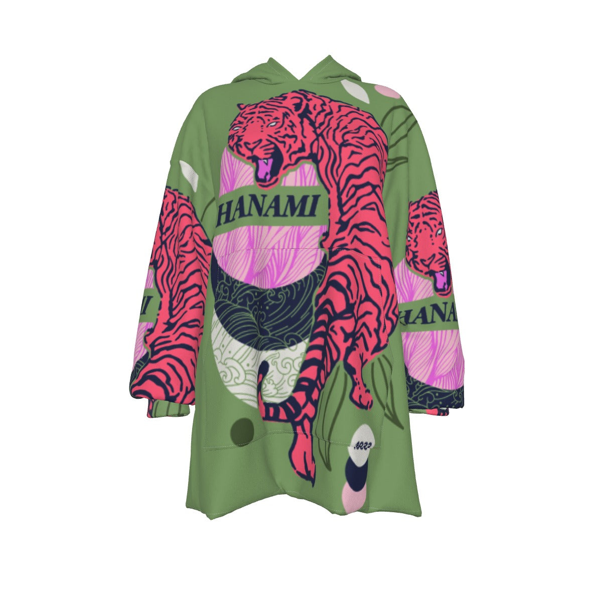 All-Over Print Women's Sherpa Fleece Hoodie Blanket