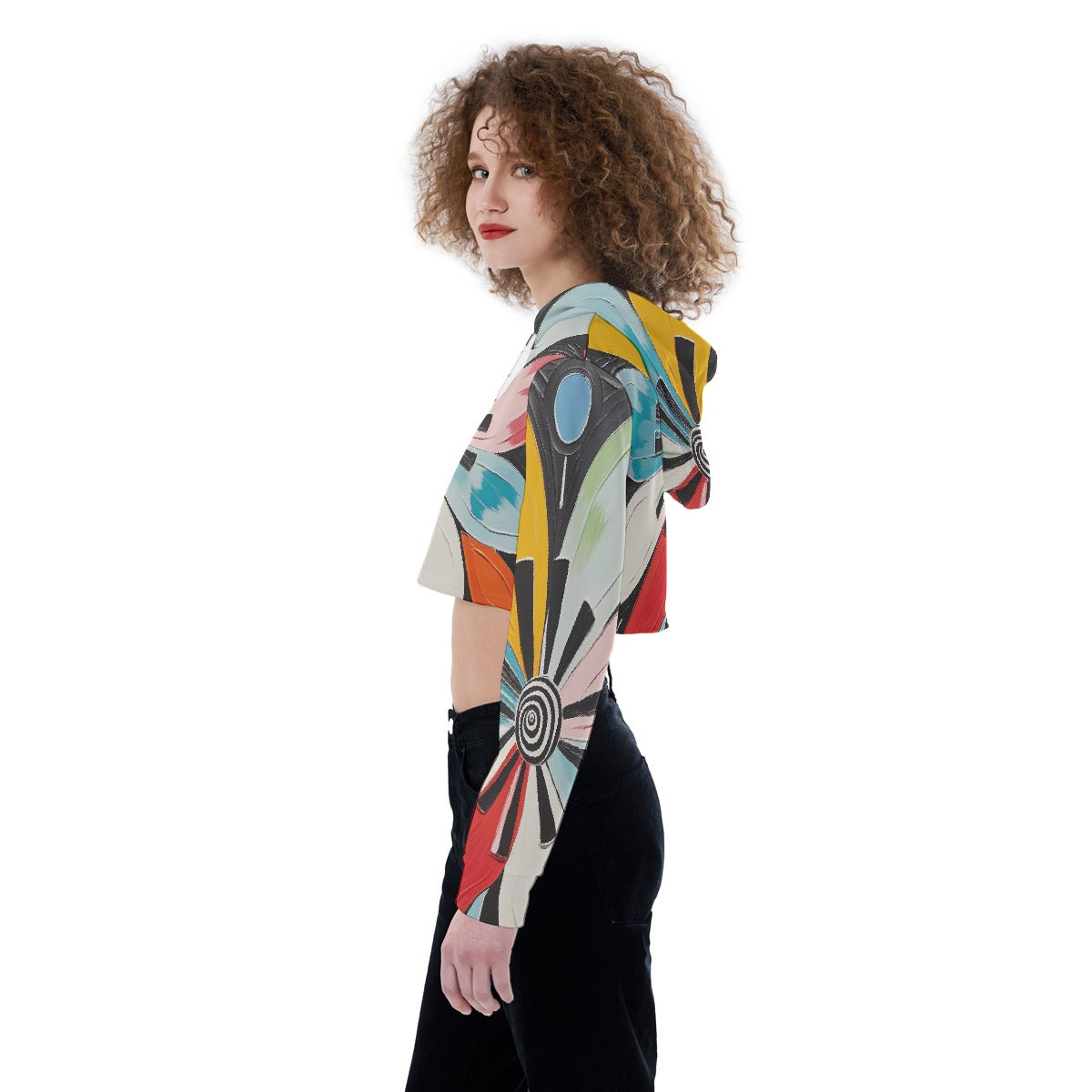 All-Over Print Women's Crop Top Hoodie