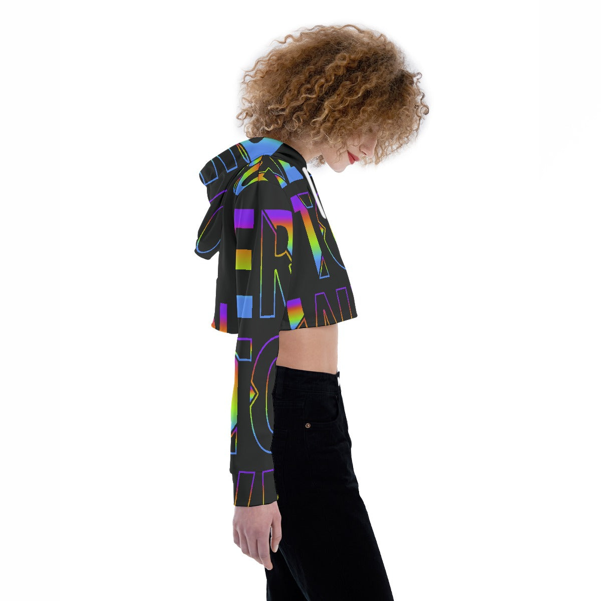 All-Over Print Women's Crop Top Hoodie