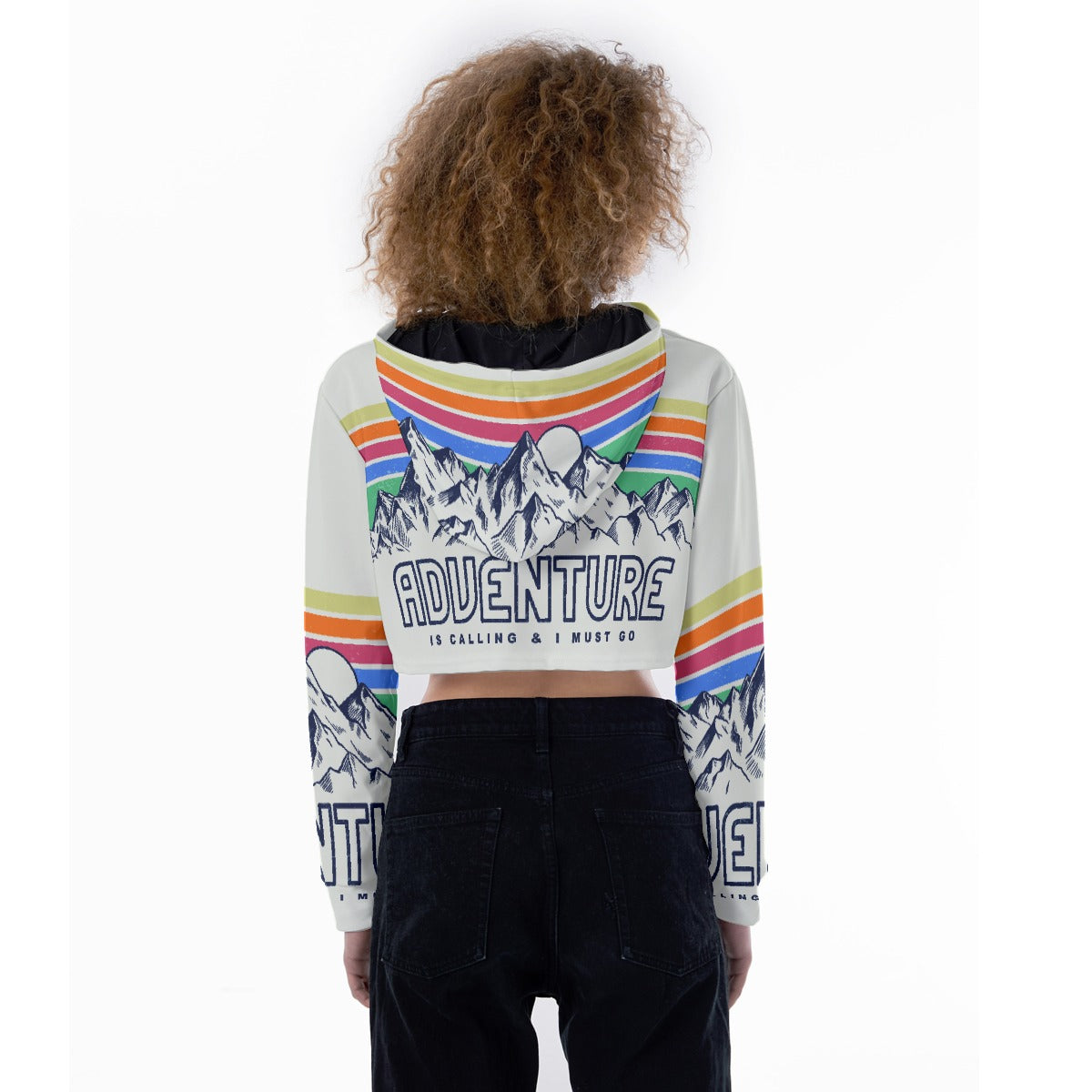 All-Over Print Women's Crop Top Hoodie
