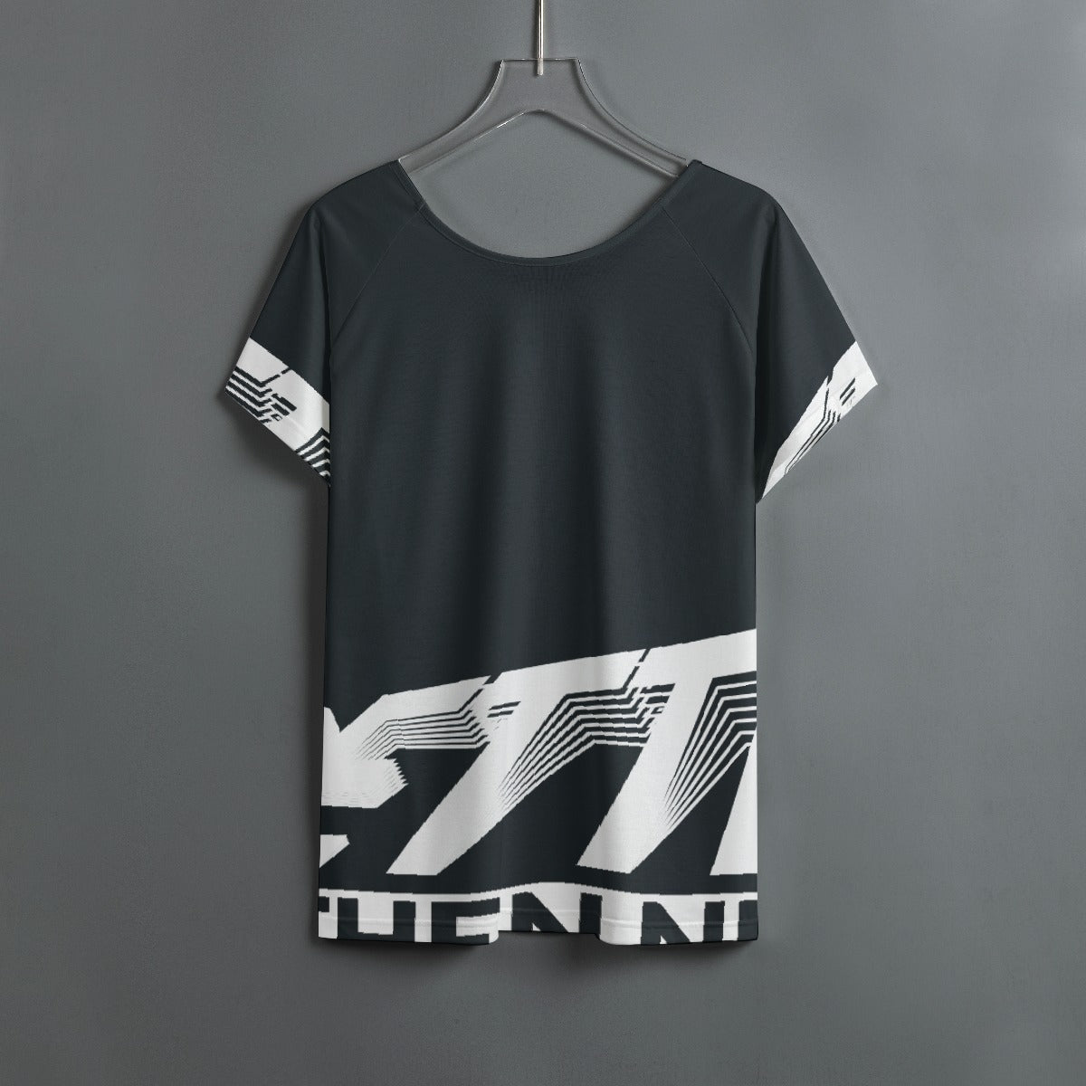 All-Over Print Women's Round Neck T-shirt With Raglan Sleeve