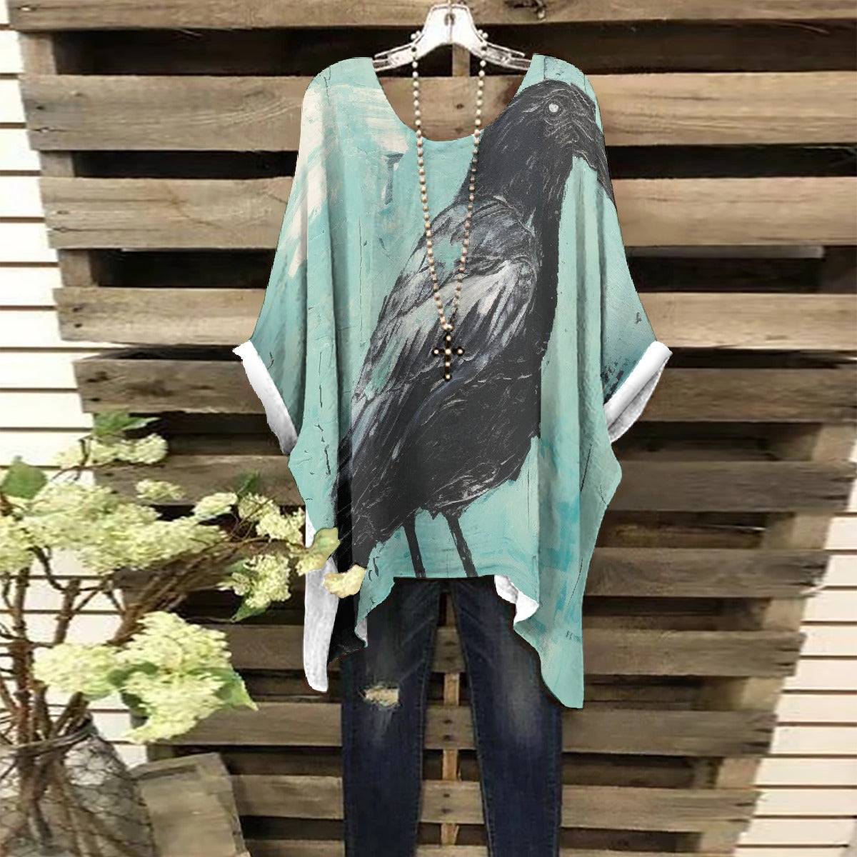 All-Over Print Women's Bat Sleeve Shirt