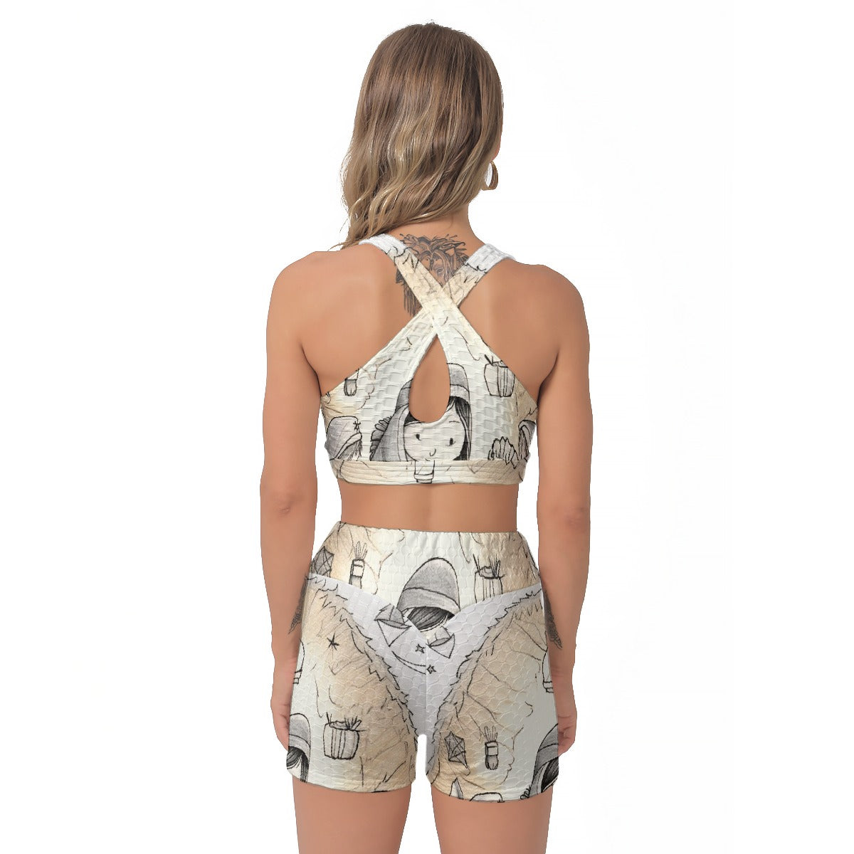 All-Over Print Women's Sports Bra Suit