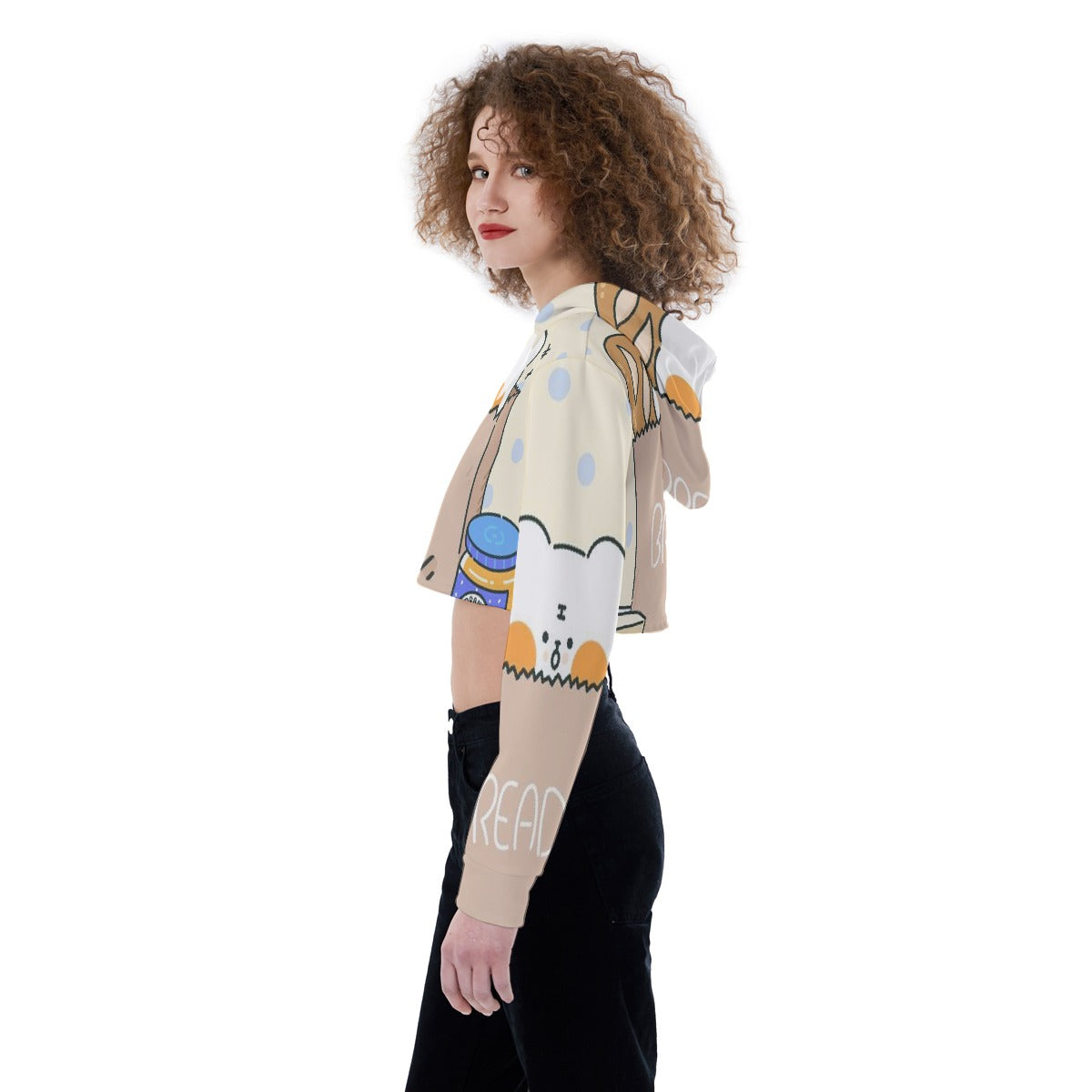 All-Over Print Women's Crop Top Hoodie