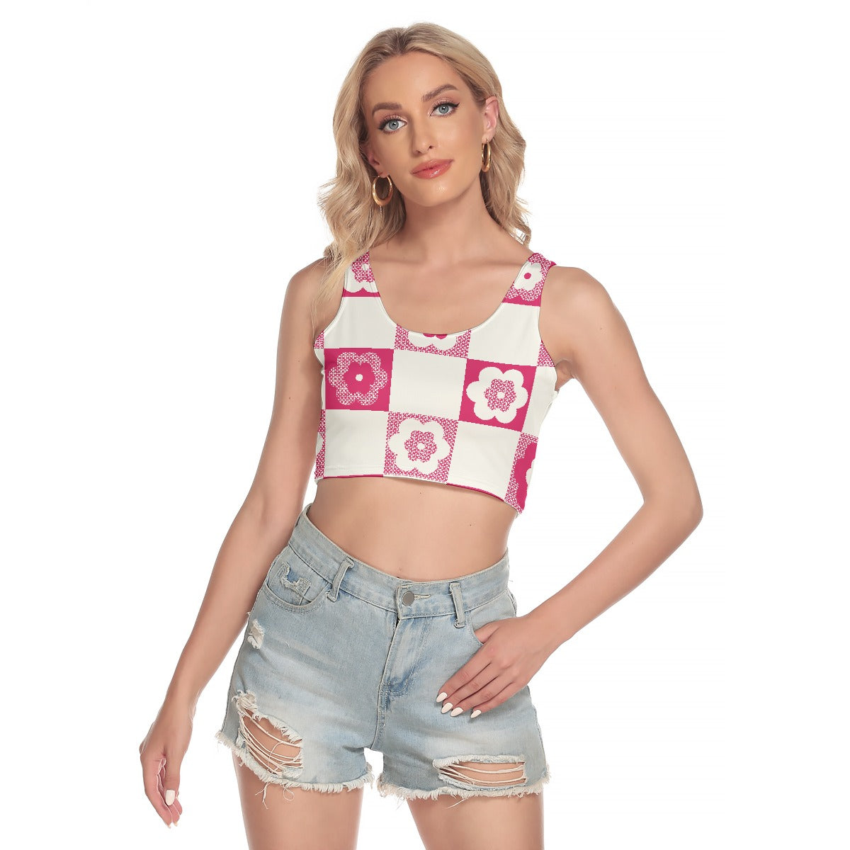 All-Over Print Women's Sport Crop Tank Top