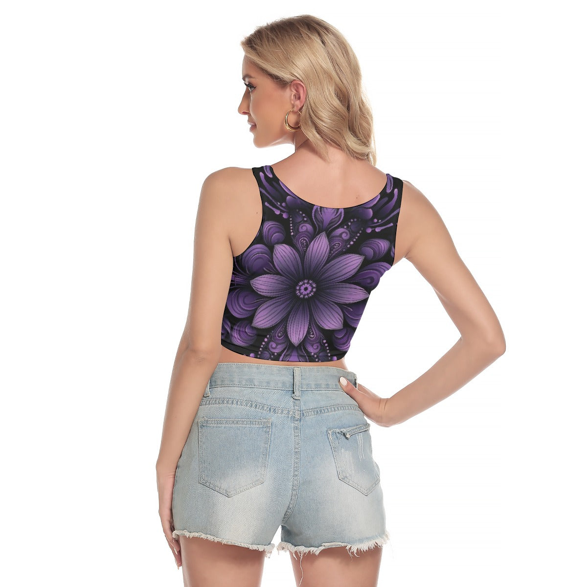 All-Over Print Women's Sport Crop Tank Top