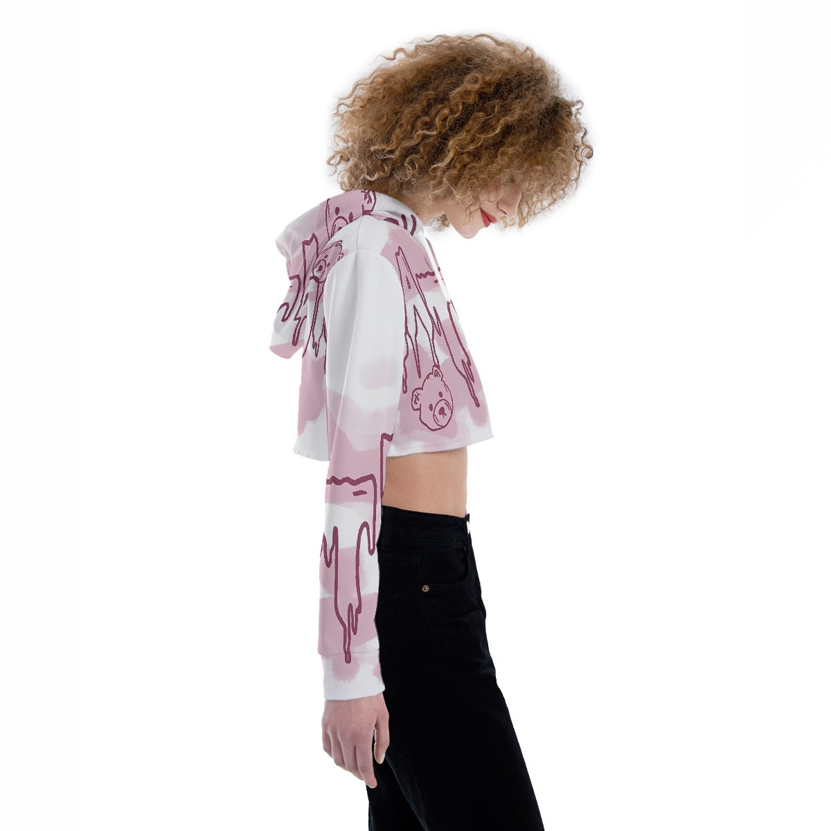 All-Over Print Women's Crop Top Hoodie