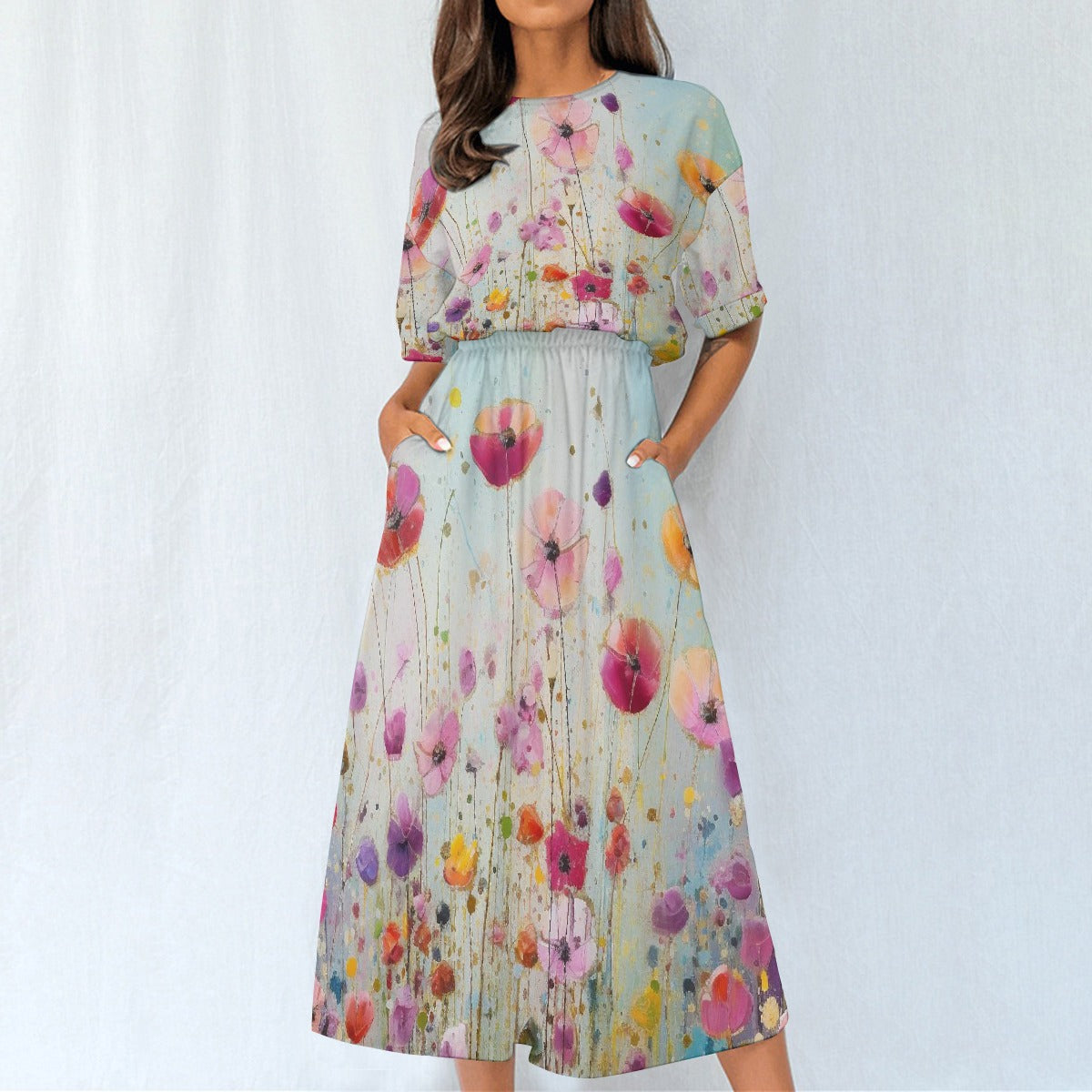 All-Over Print Women's Elastic Waist Dress