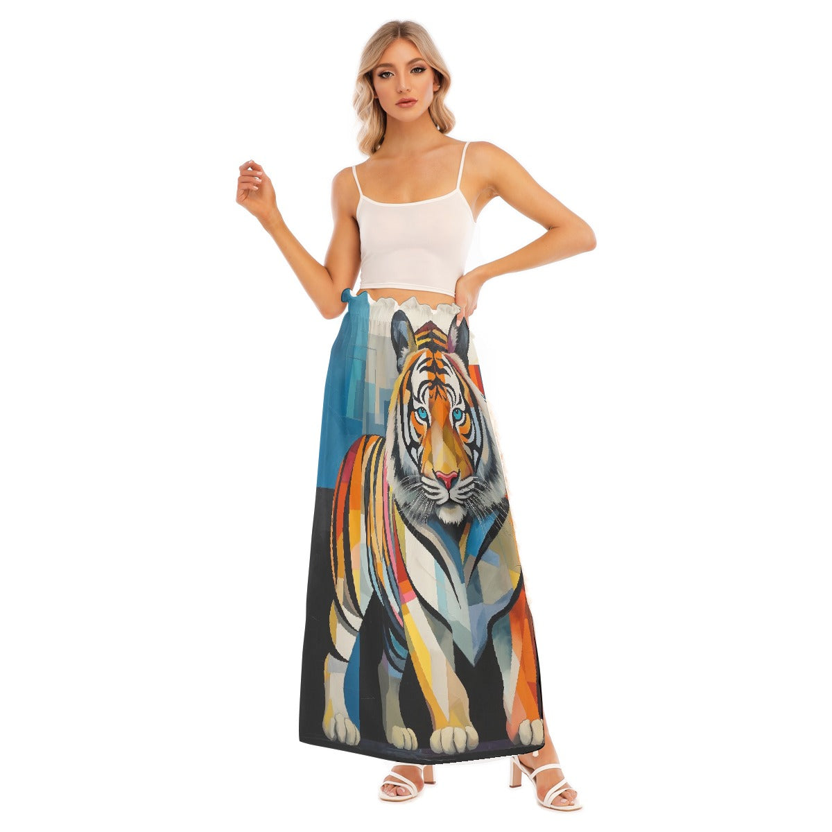 All-Over Print Women's Side Split Skirt