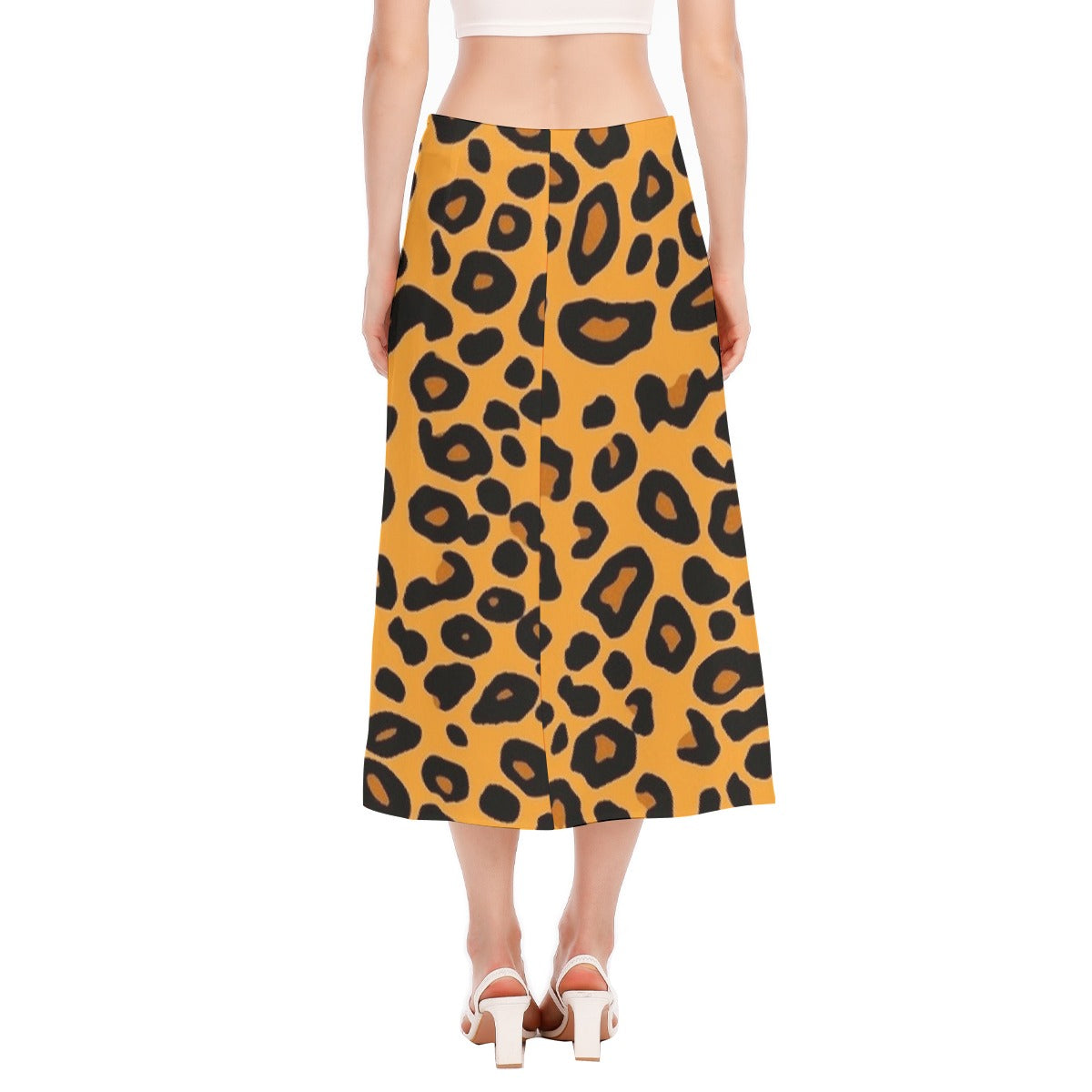 All-Over Print Women's High Slit Long Skirt
