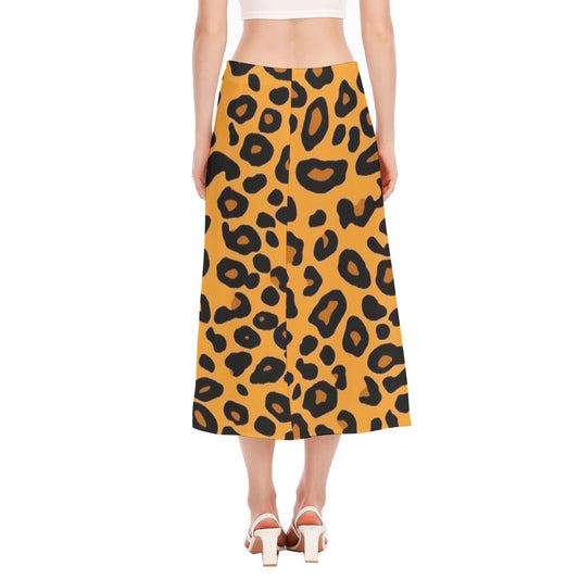 All-Over Print Women's High Slit Long Skirt