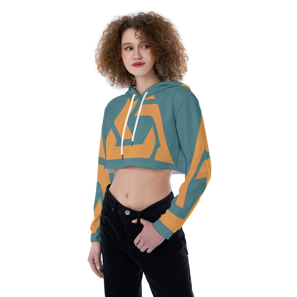All-Over Print Women's Crop Top Hoodie