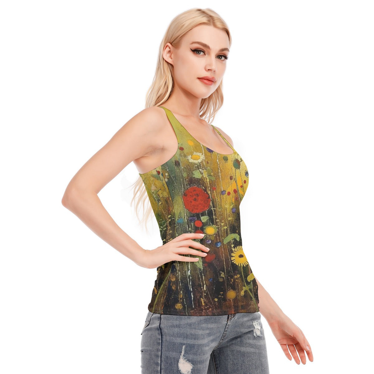 All-Over Print Women's Racer Vest | 190GSM Cotton