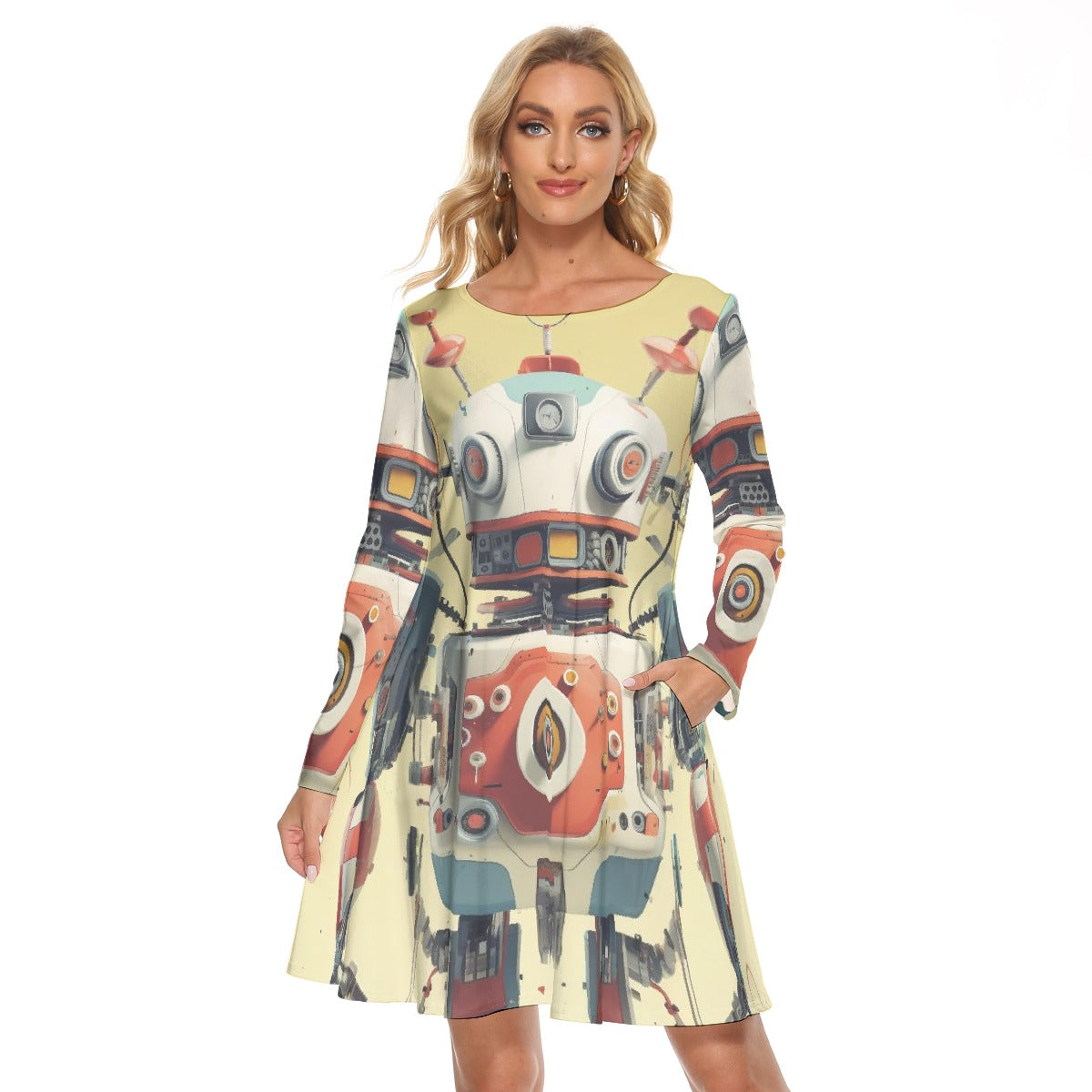 All-Over Print Women's Crew Neck Dress
