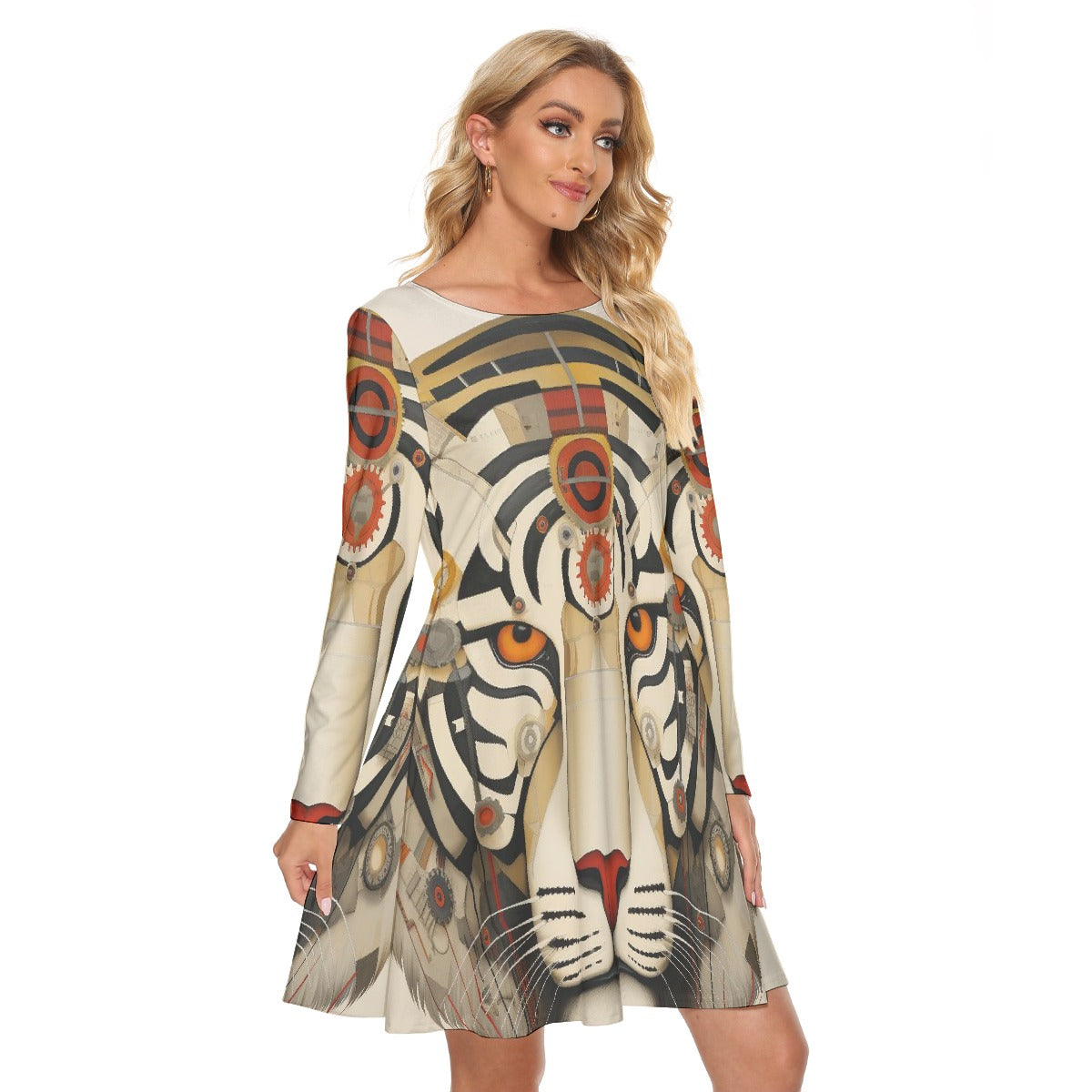 All-Over Print Women's Crew Neck Dress