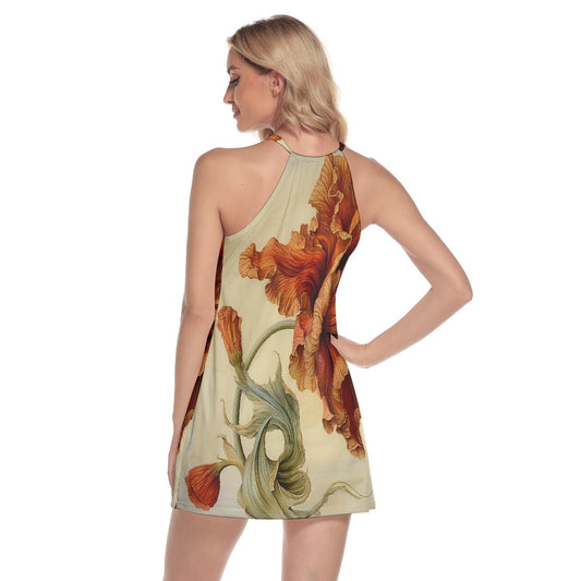 All-Over Print Women's Round Neck Above Knee Dress
