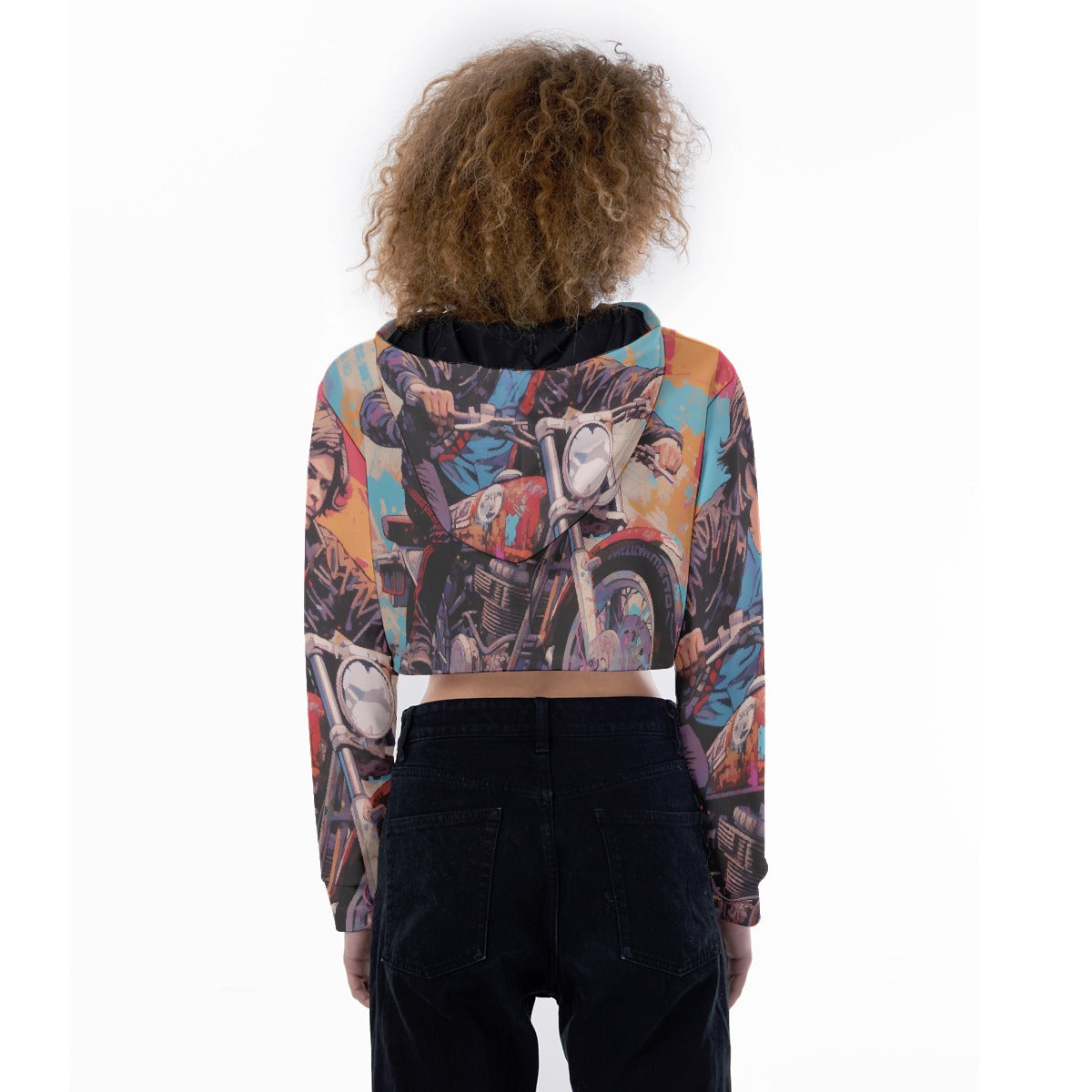 All-Over Print Women's Crop Top Hoodie