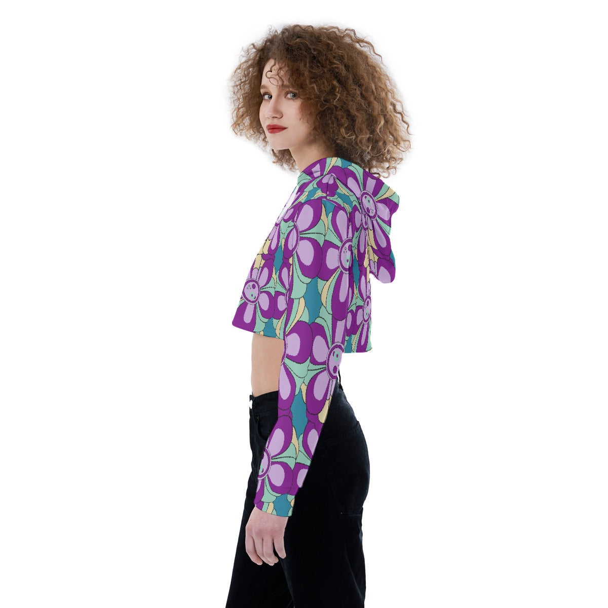 All-Over Print Women's Crop Top Hoodie