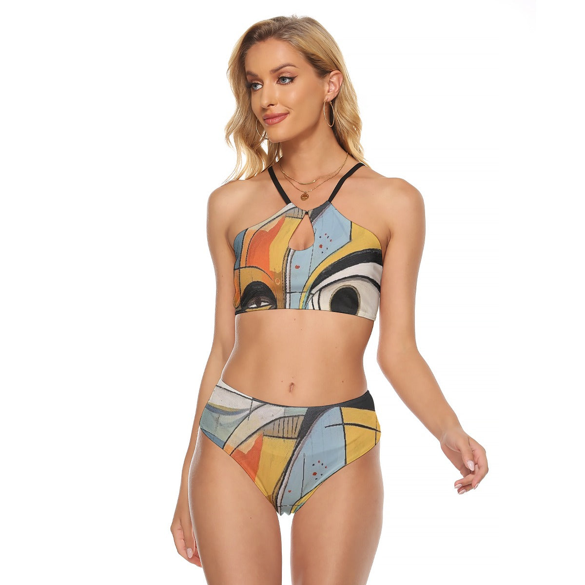 All-Over Print Women's Cami Keyhole One-piece Swimsuit