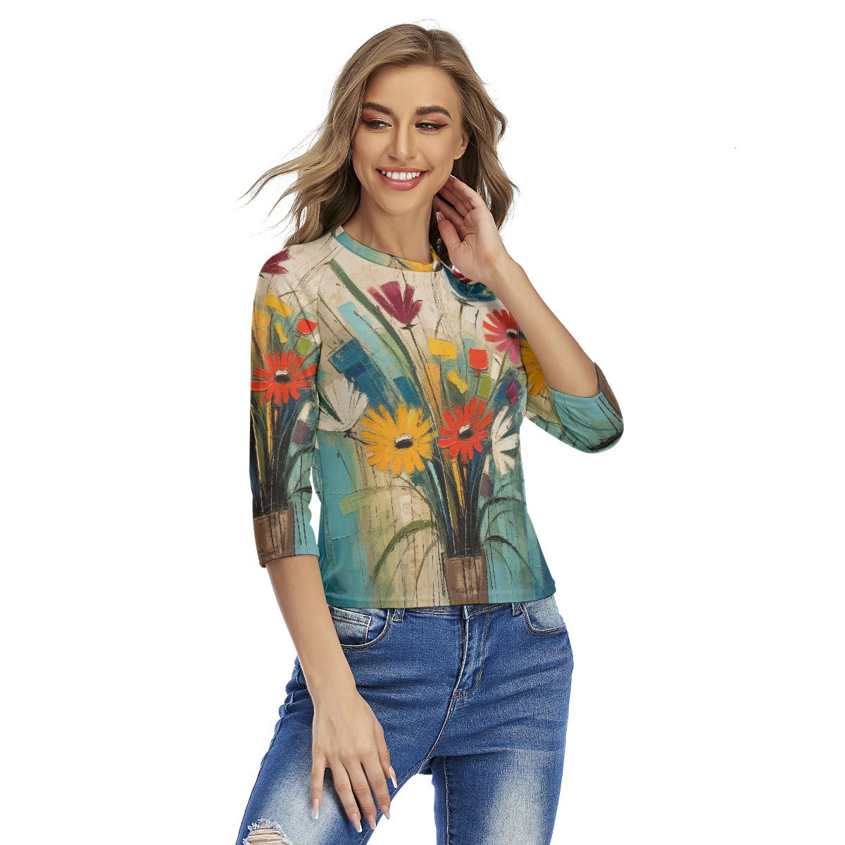 All-Over Print Women's Raglan Sleeves T-shirts
