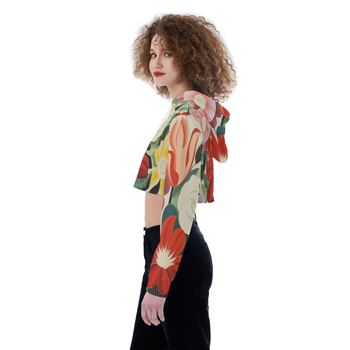 All-Over Print Women's Crop Top Hoodie