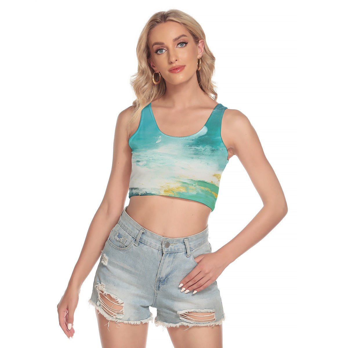 All-Over Print Women's Sport Crop Tank Top