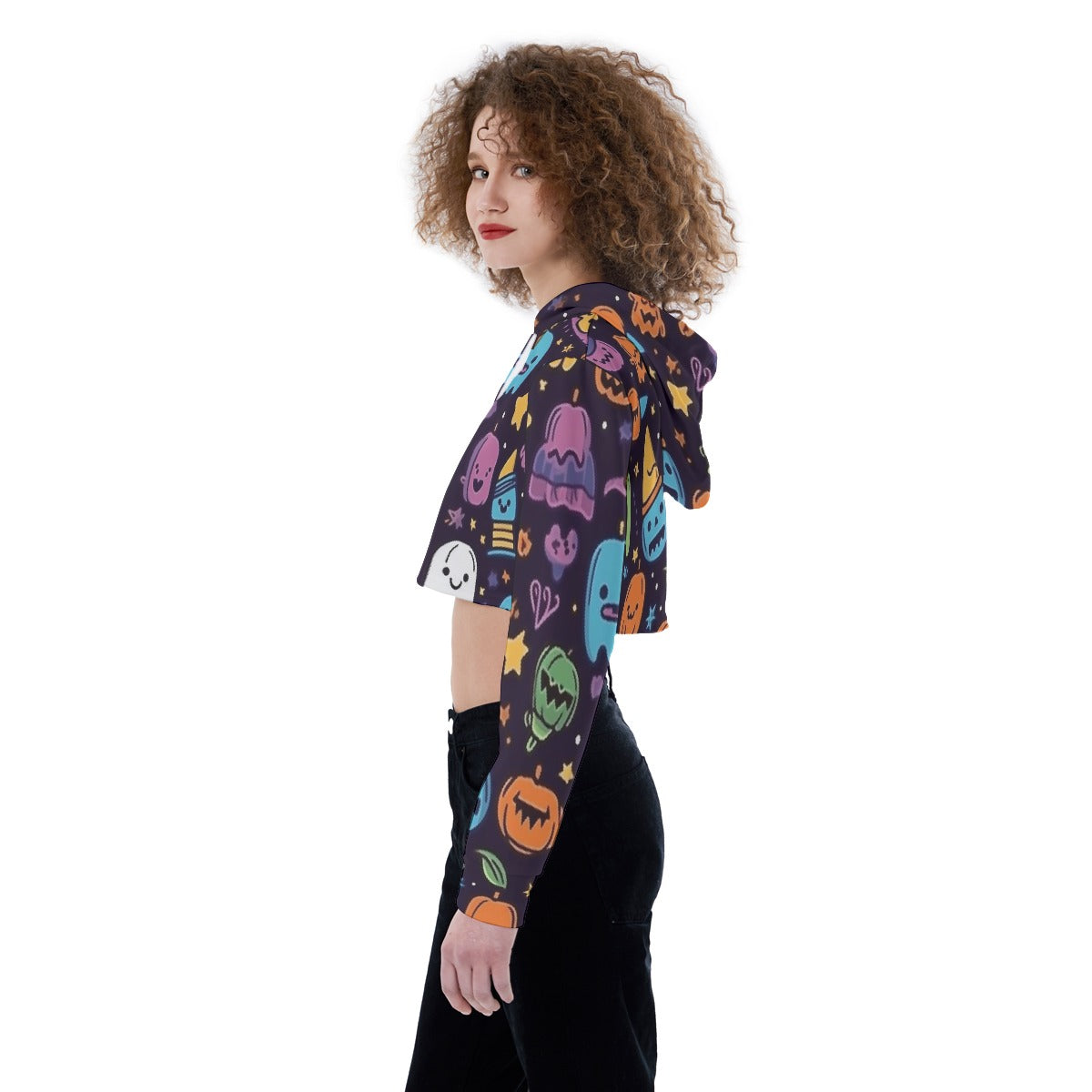All-Over Print Women's Crop Top Hoodie