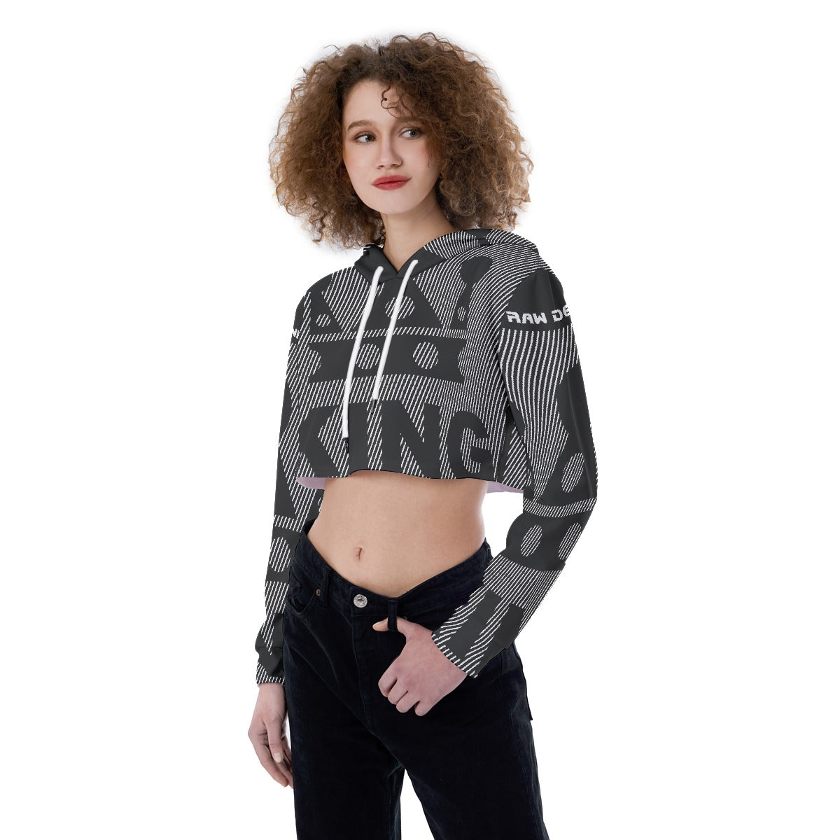 All-Over Print Women's Crop Top Hoodie