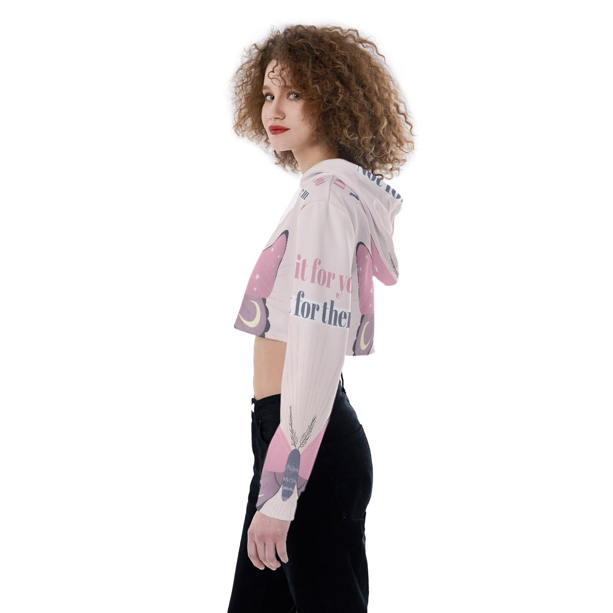 All-Over Print Women's Crop Top Hoodie