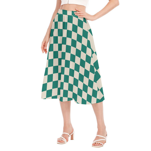 All-Over Print Women's Long Section Chiffon Skirt