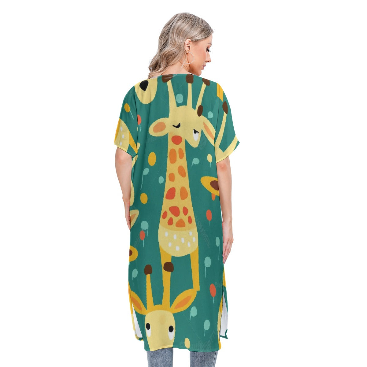 All-Over Print Women's Short Sleeve Cardigan