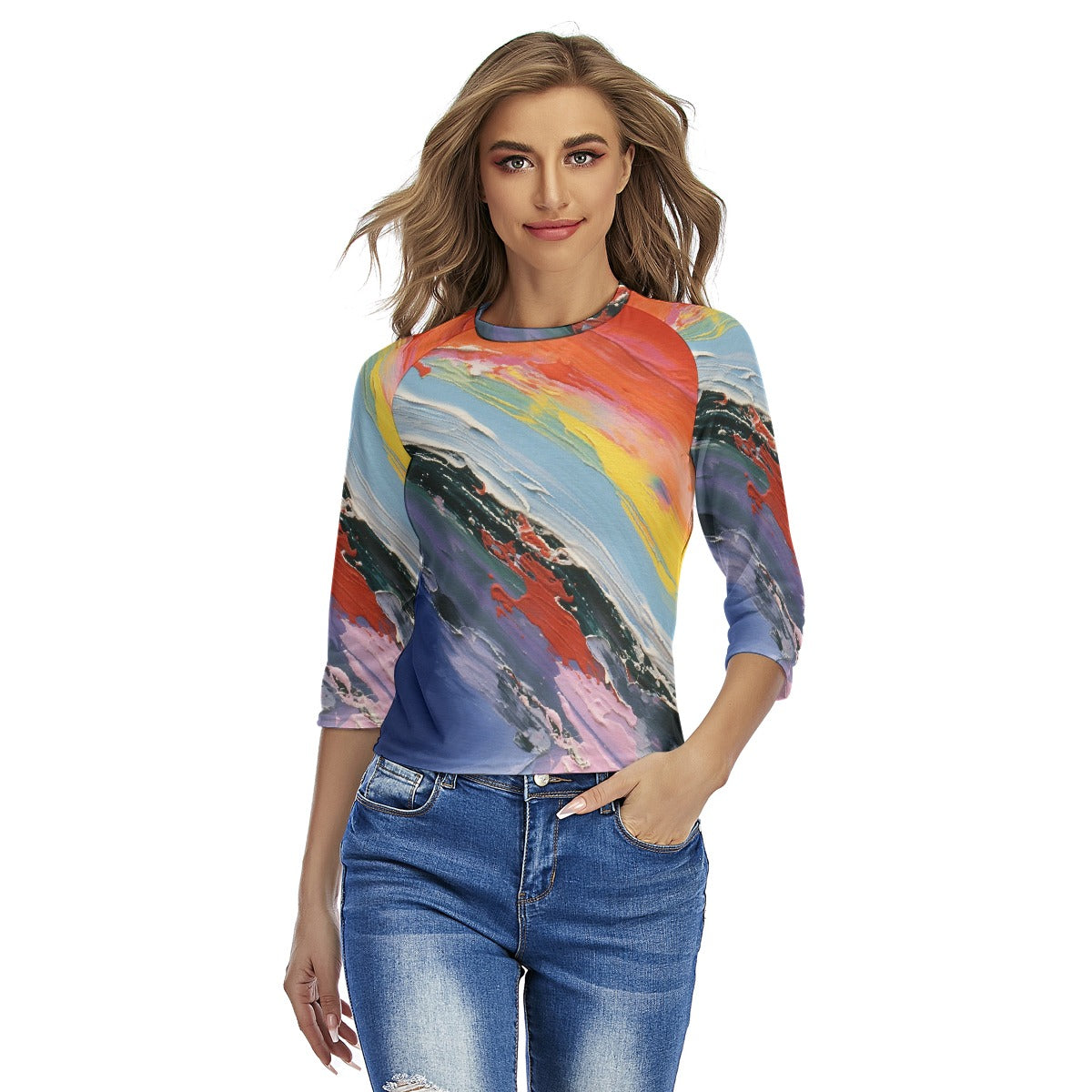 All-Over Print Women's Raglan Sleeves T-shirts