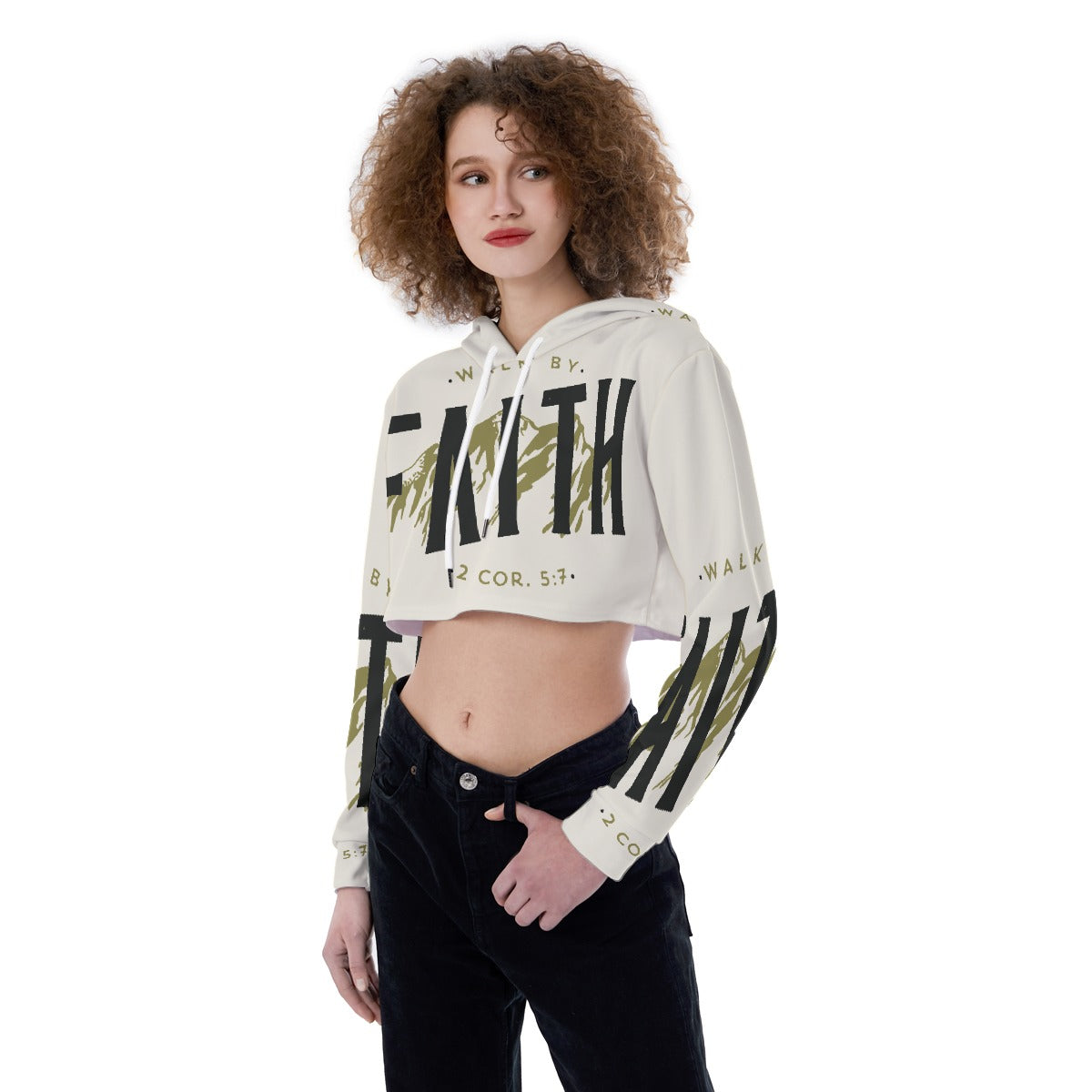 All-Over Print Women's Crop Top Hoodie