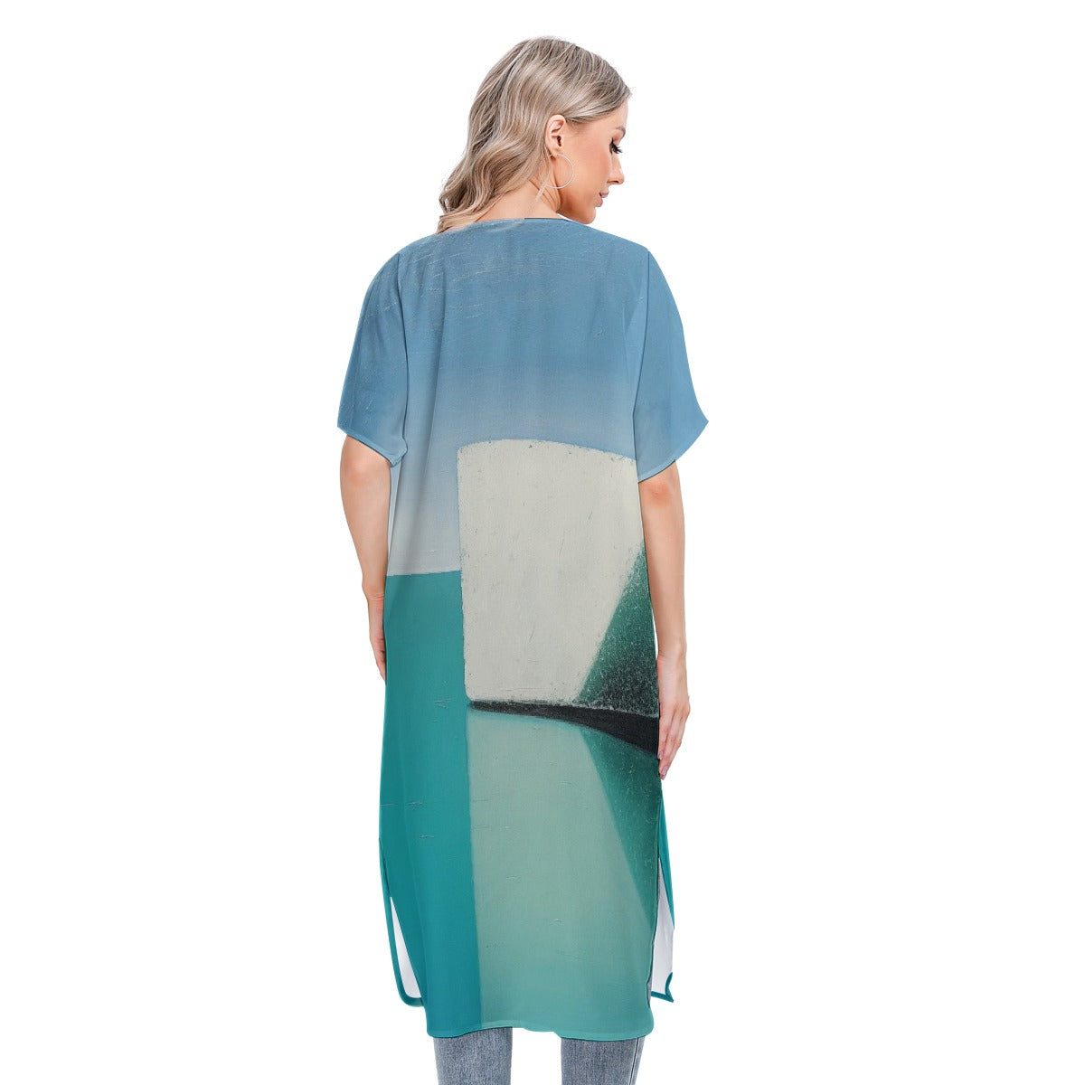 All-Over Print Women's Short Sleeve Cardigan