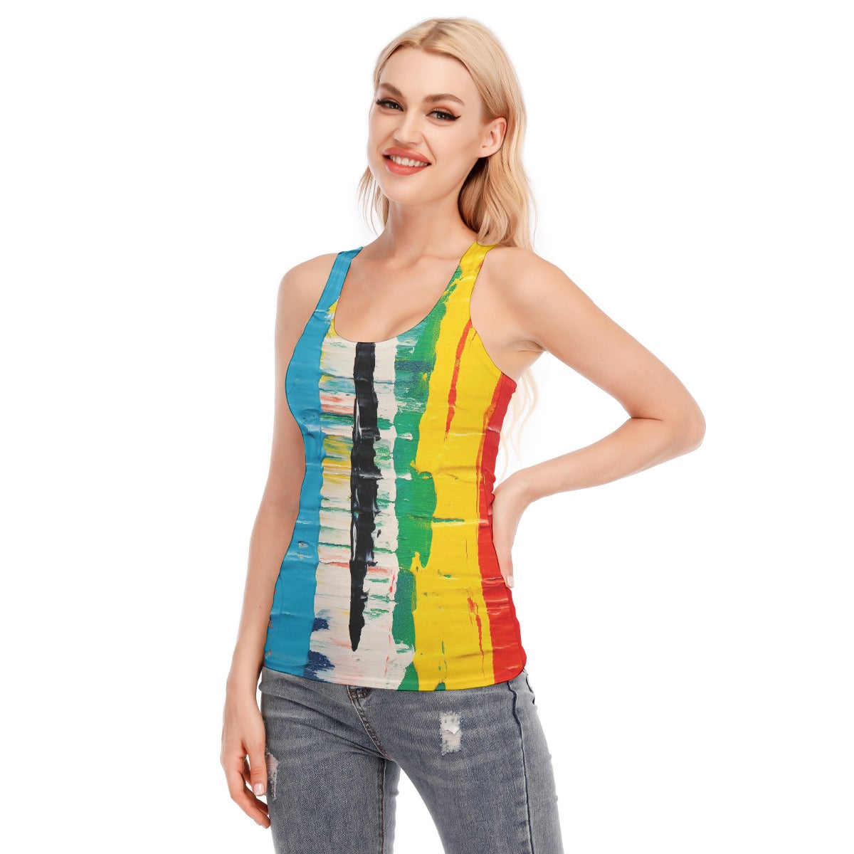 All-Over Print Women's Racer Vest | 190GSM Cotton