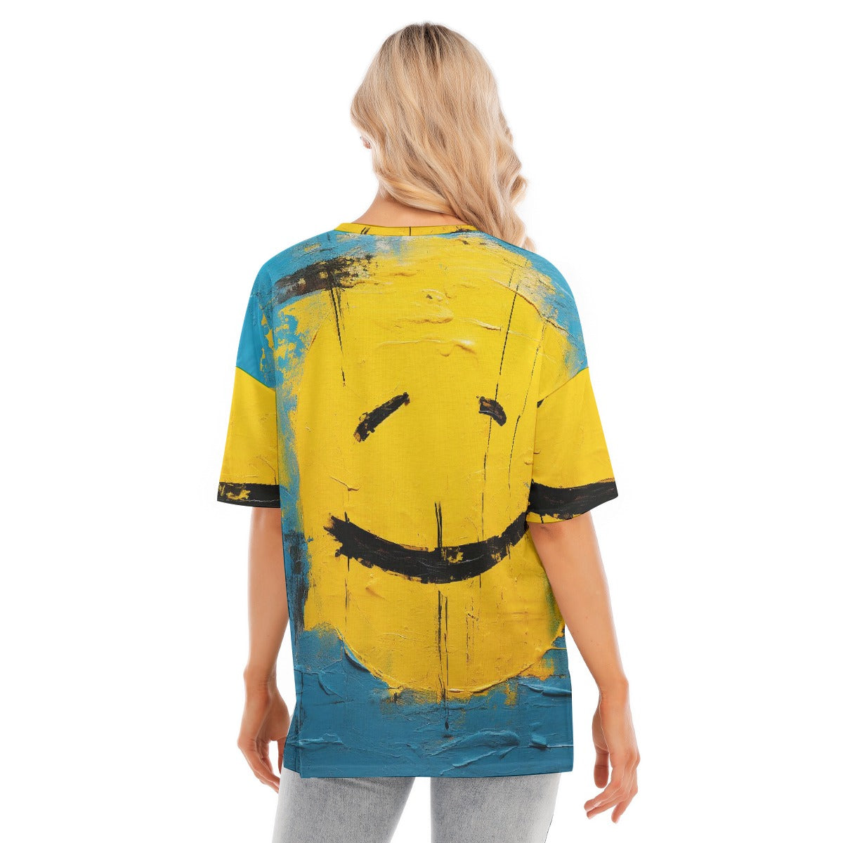 All-Over Print Women's Short Sleeves T-shirt With Hem Split