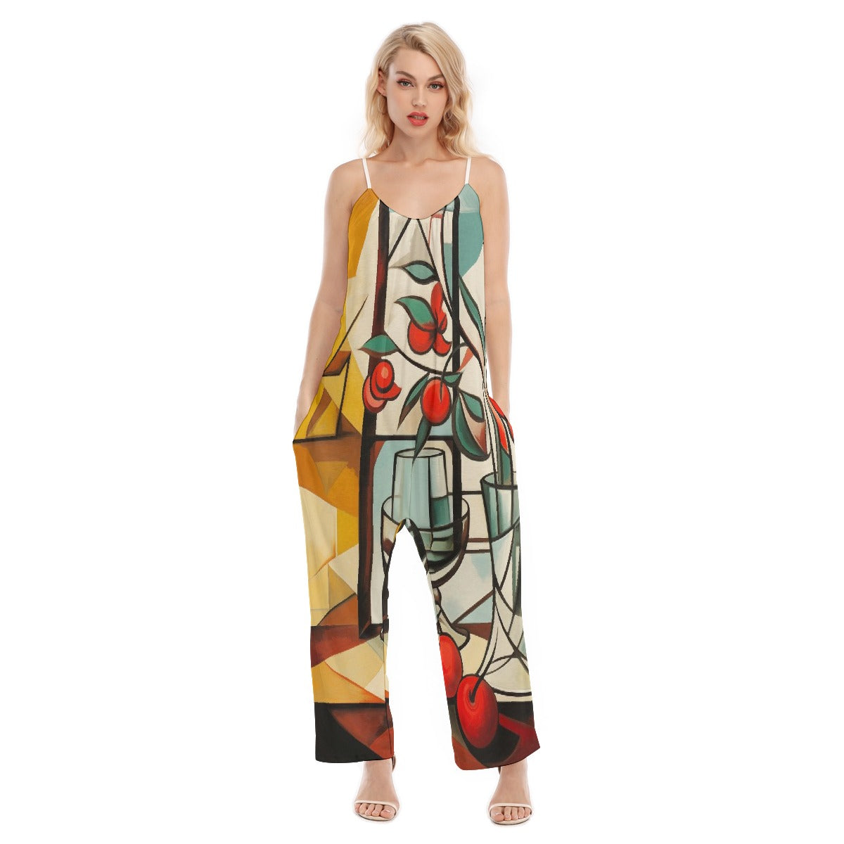 All-Over Print Women's Loose Cami Jumpsuit