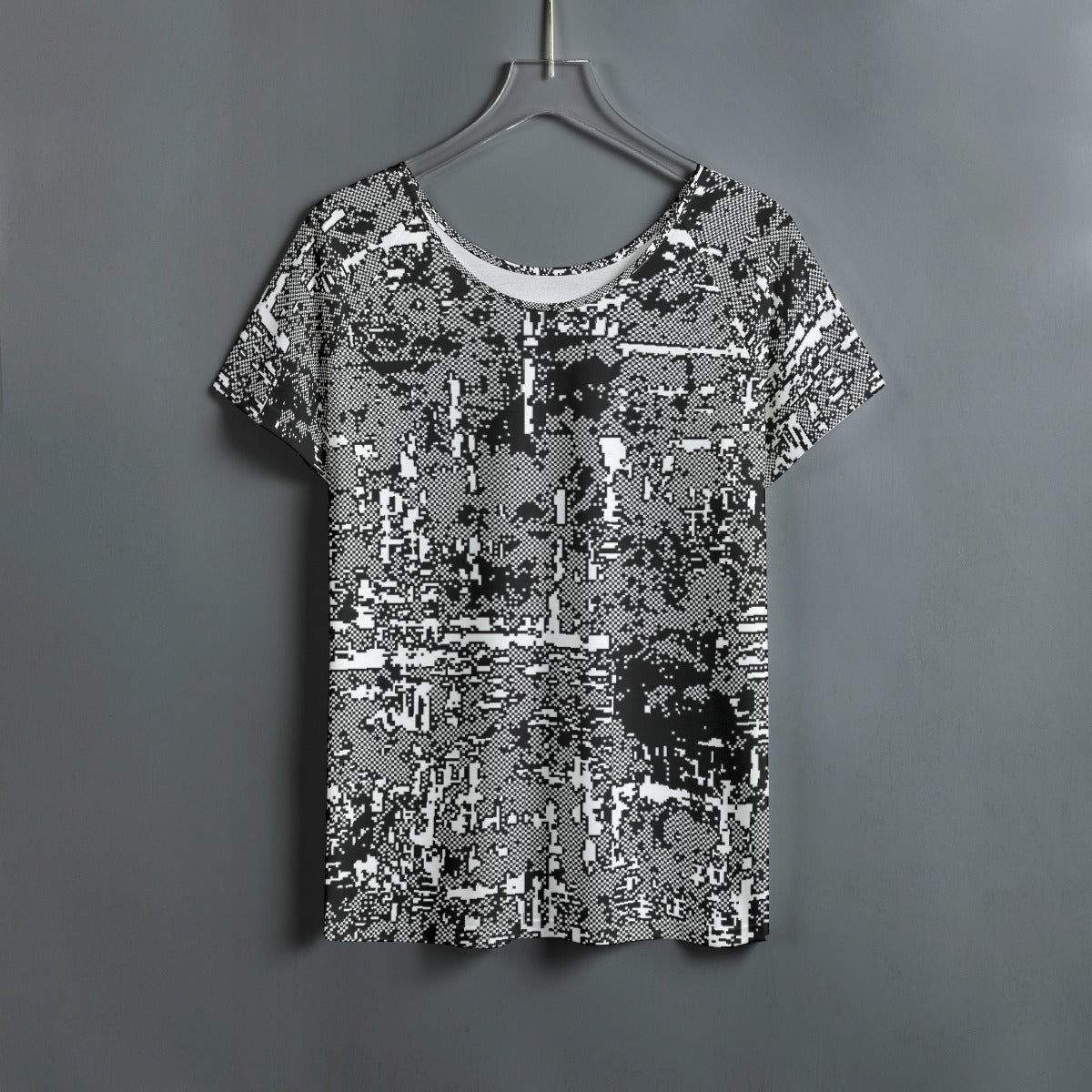 All-Over Print Women's Round Neck T-shirt With Raglan Sleeve