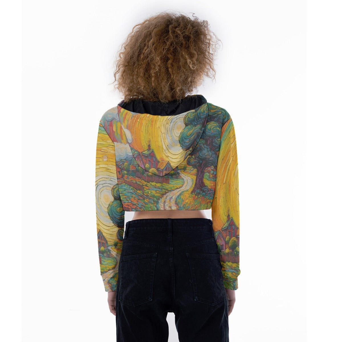 All-Over Print Women's Crop Top Hoodie