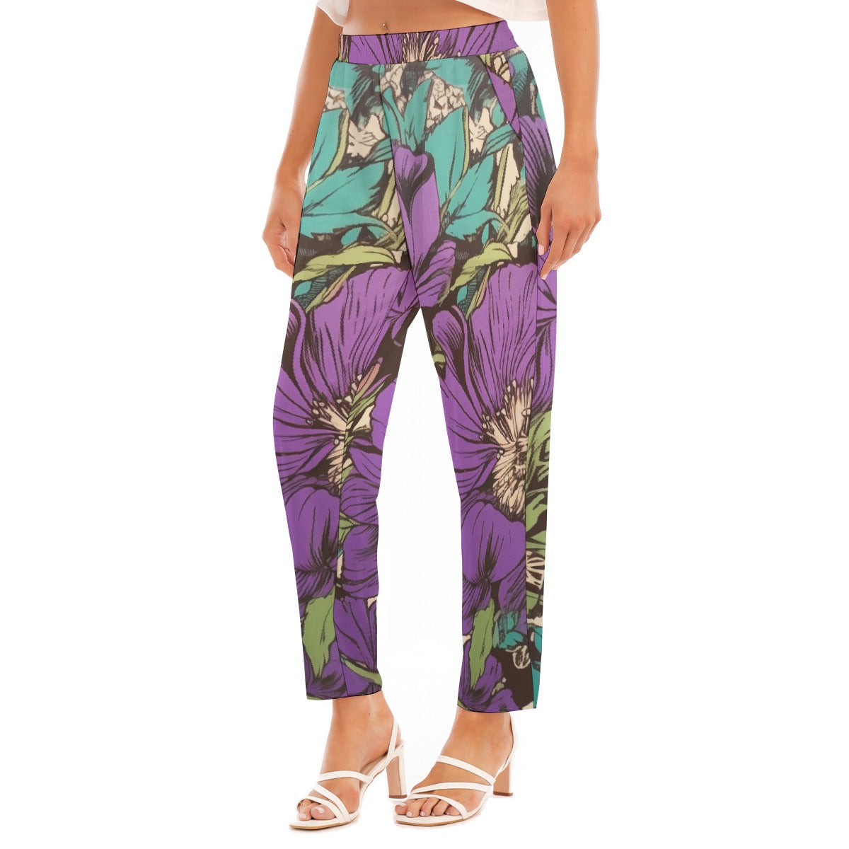 All-Over Print Women's Loose Straight-leg Pants