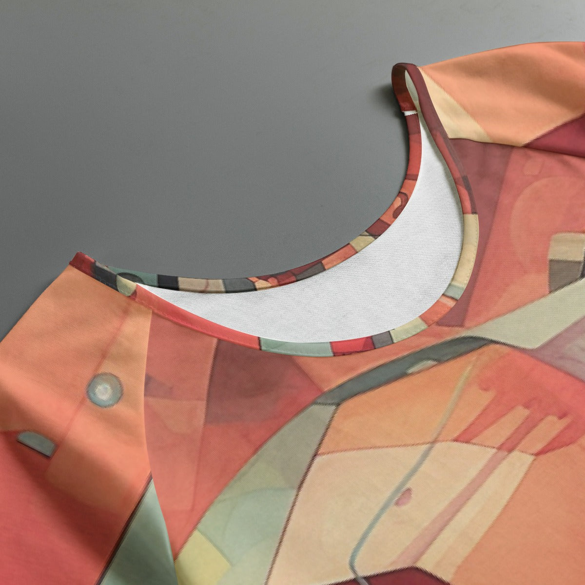 All-Over Print Women's Round Neck T-shirt With Raglan Sleeve