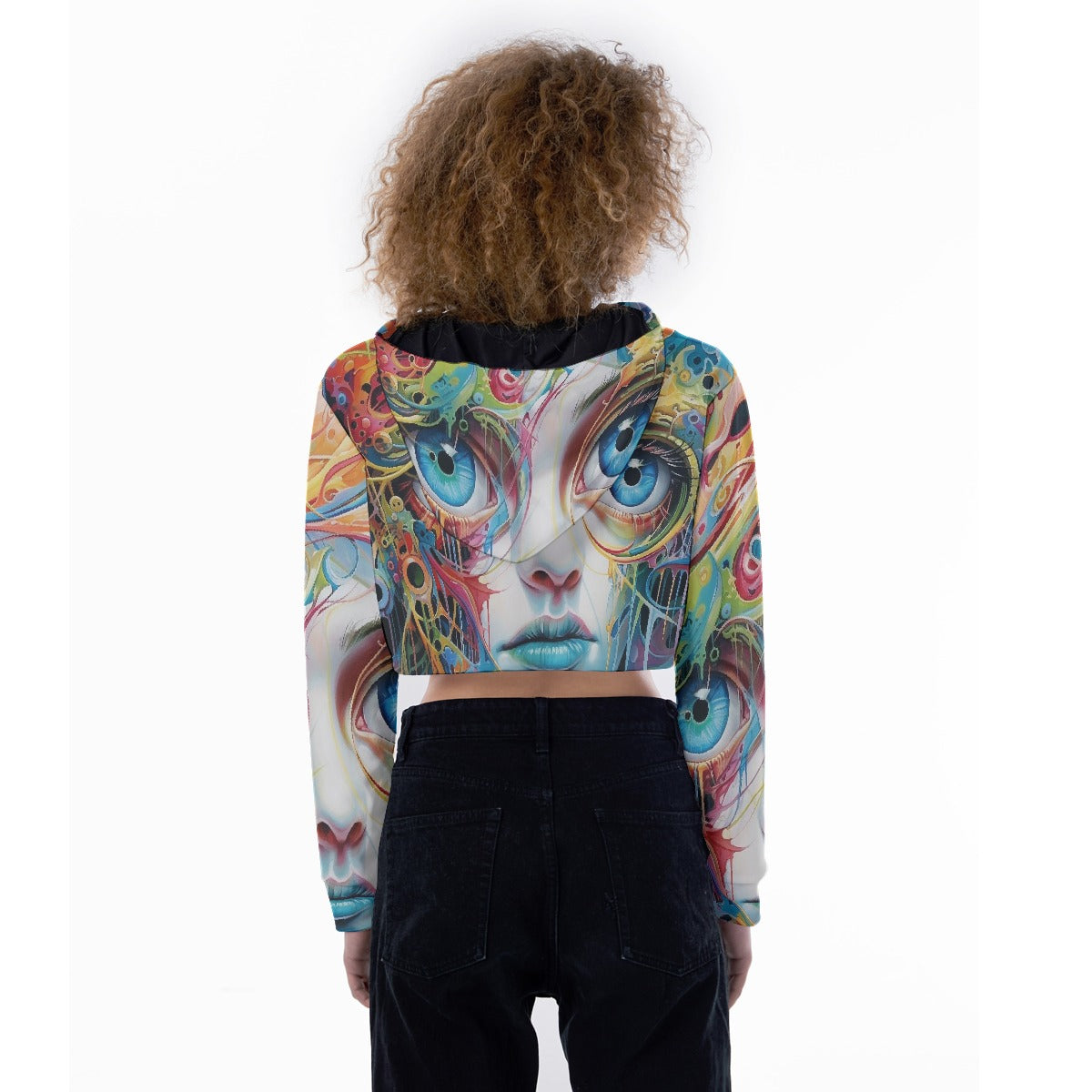 All-Over Print Women's Crop Top Hoodie