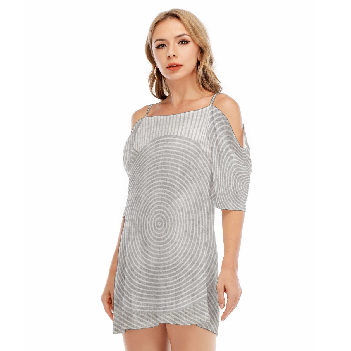 All-Over Print Women's Off-shoulder Cami Dress