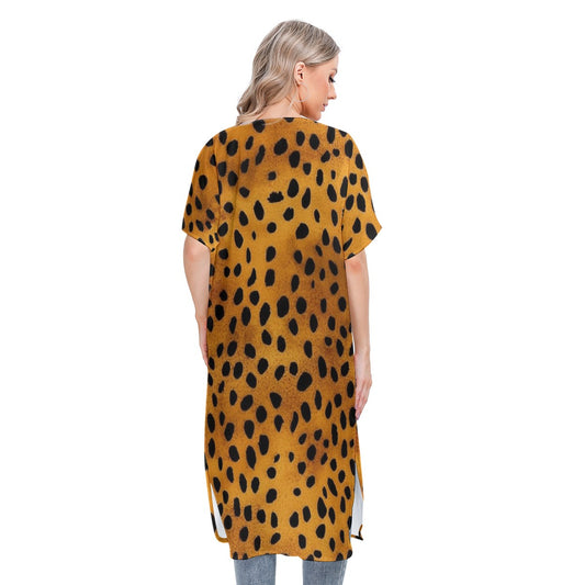 All-Over Print Women's Short Sleeve Cardigan