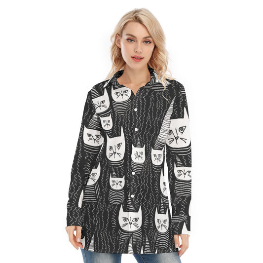 All-Over Print Women's Long Shirt