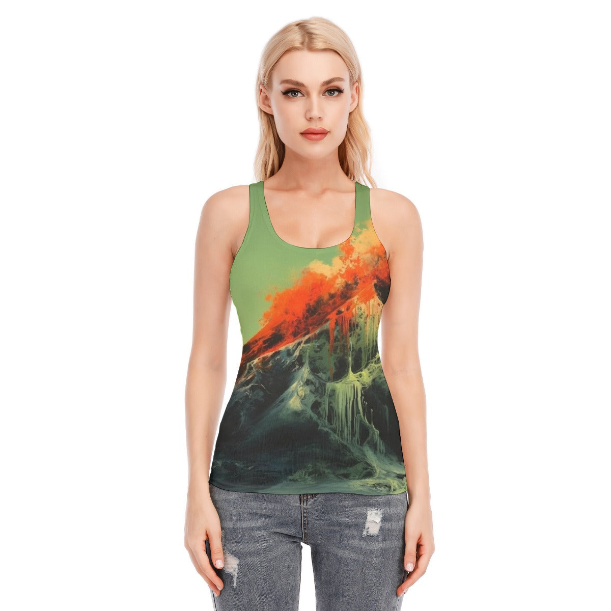 All-Over Print Women's Racer Vest | 190GSM Cotton
