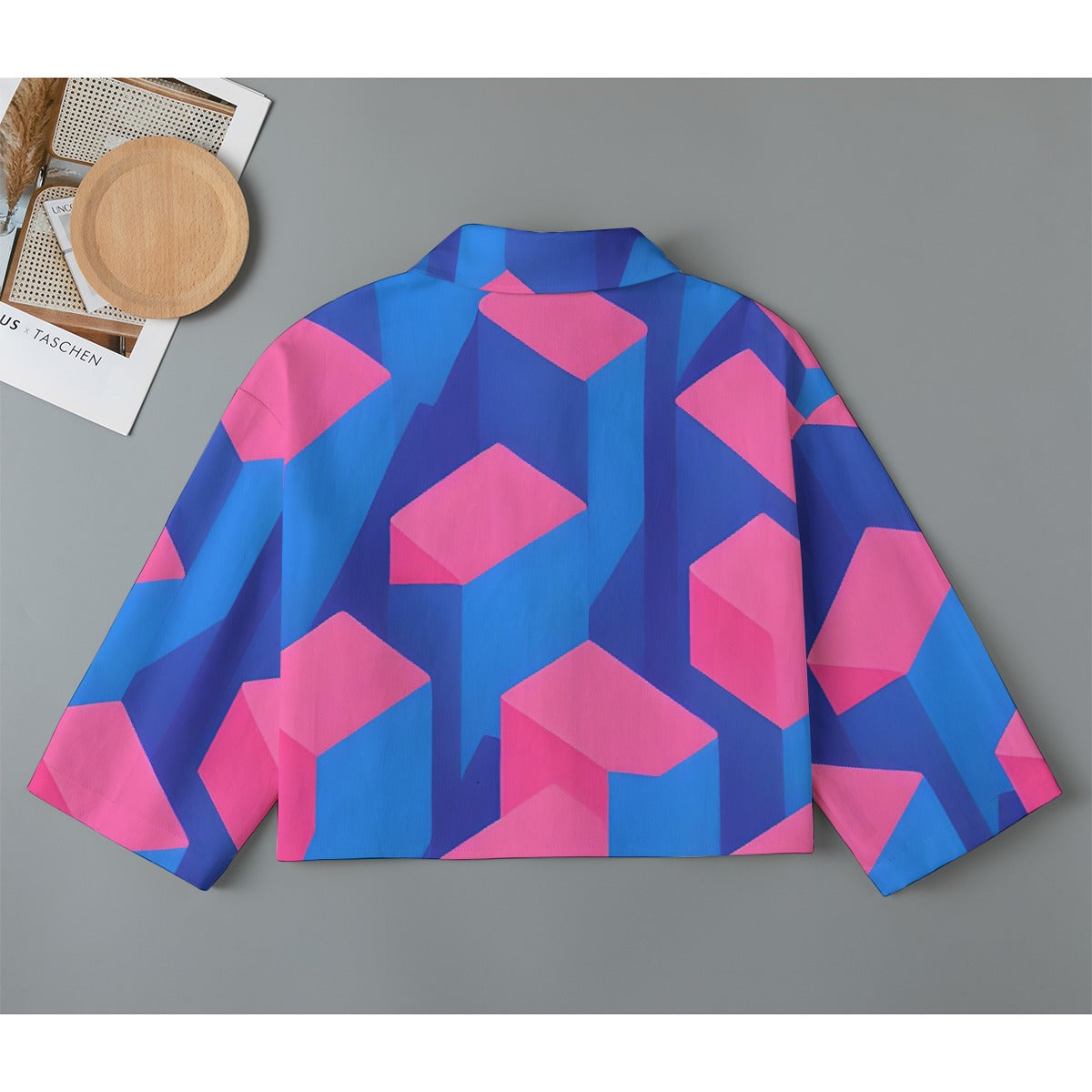 All-Over Print Women's Cropped Jacket | 245GSM Cotton